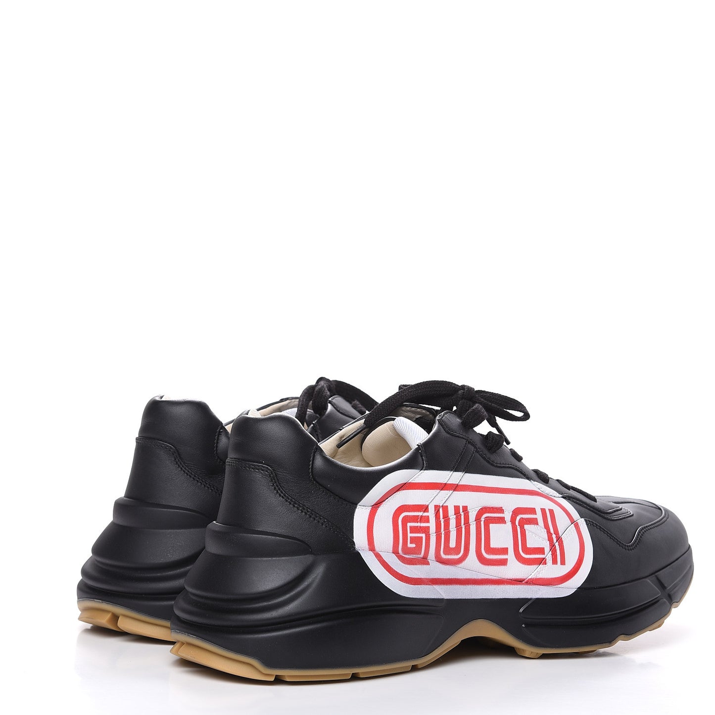 X SEGA Calfskin Logo Mens Rhyton Sneakers 13 Black
