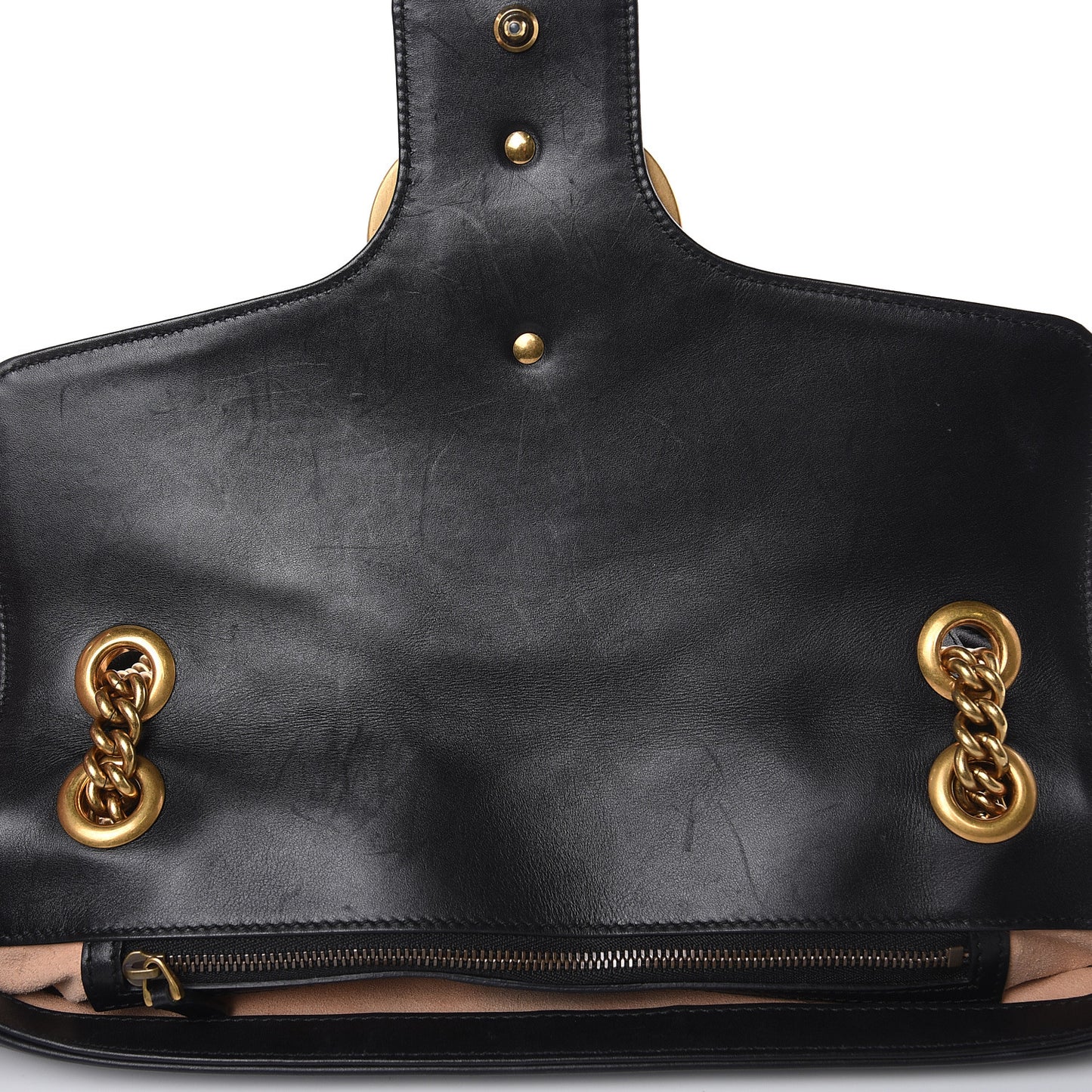 Calfskin Matelasse Medium GG Marmont Shoulder Bag Black