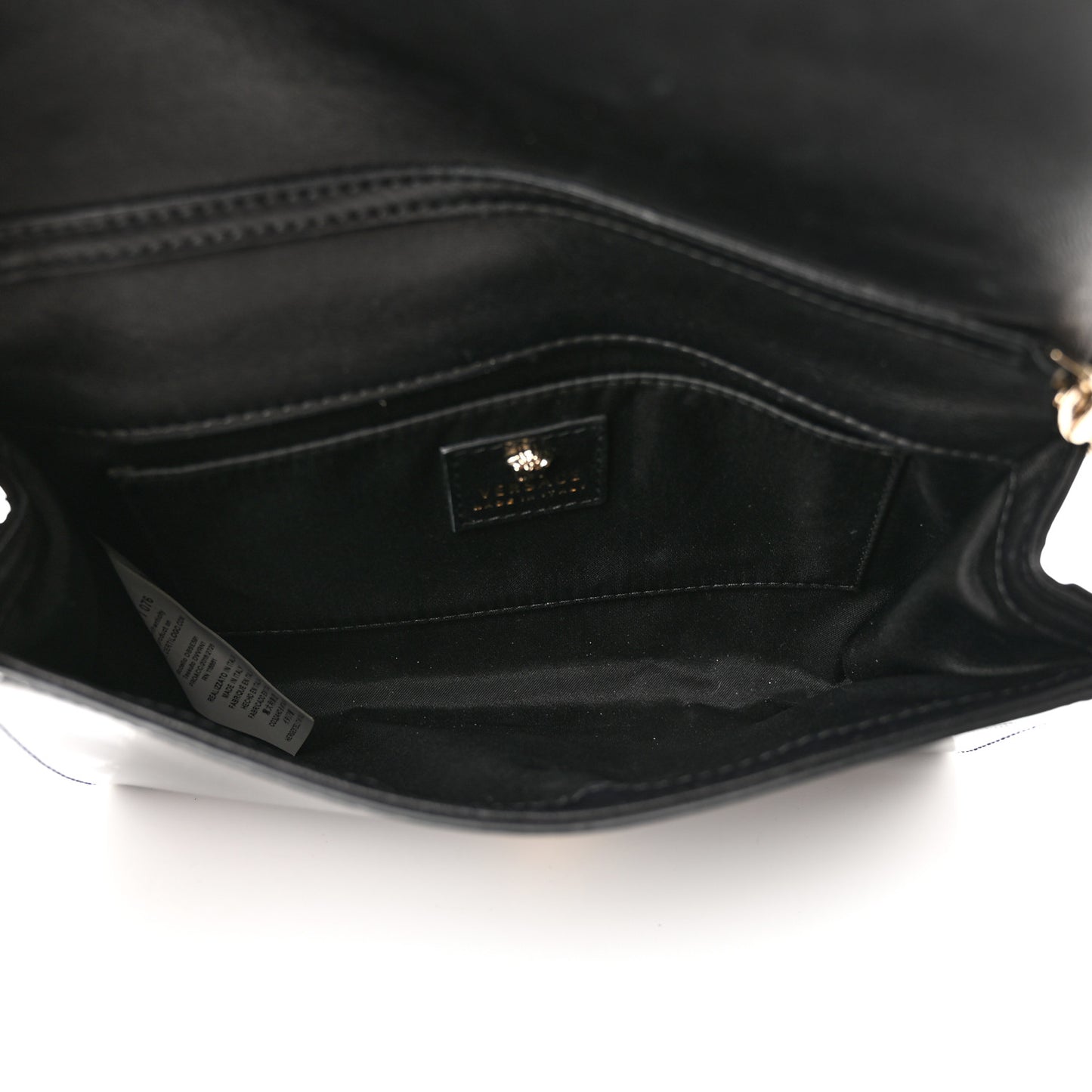 Patent Palazzo Medusa Chain Evening Bag Black