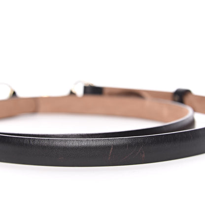 Gucci Calfskin Horsebit Skinny Belt 90 36 Black 10 of 10