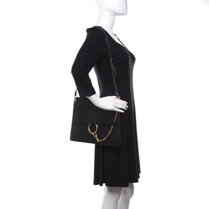 Chloe Goatskin Medium Faye Shoulder Bag Black 2 of 9