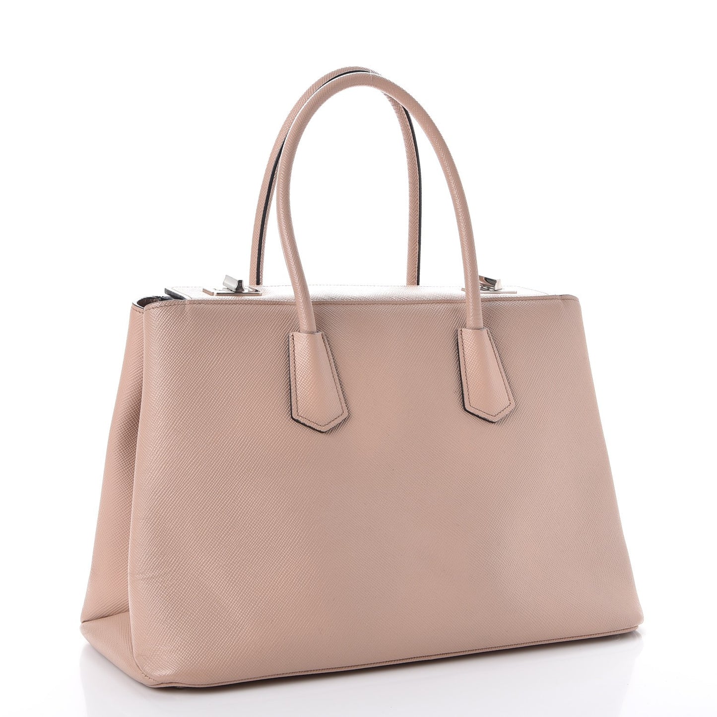 Saffiano Cuir Twin Tote Cammeo
