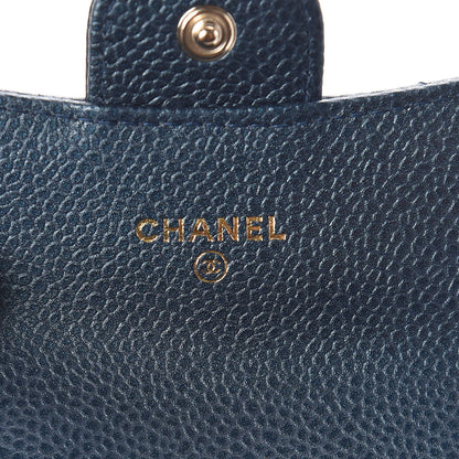 Chanel Iridescent Caviar Quilted Flap Card Holder Dark Blue 7 of 8