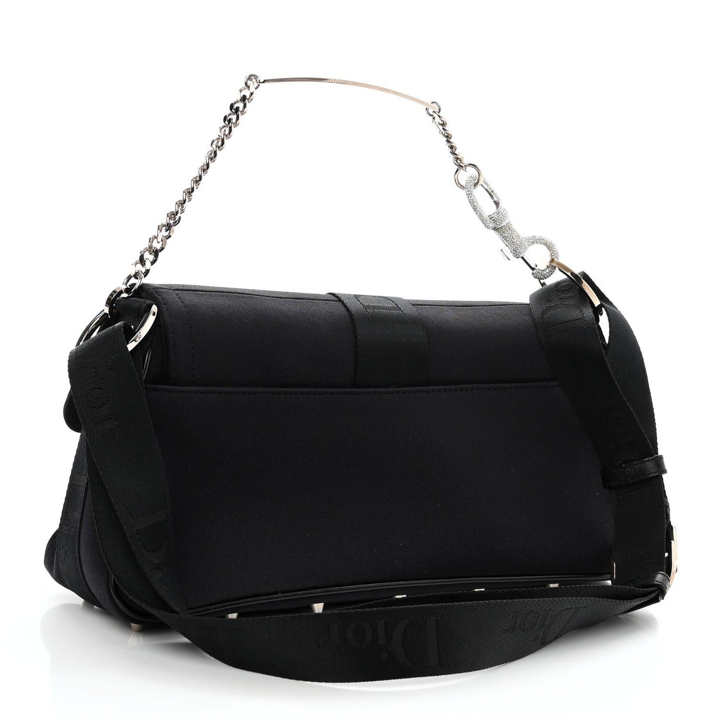 Silk Jersey Crystal Hardcore Clutch Black