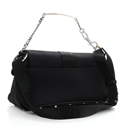 Christian Dior Silk Jersey Crystal Hardcore Clutch Black 3 of 12