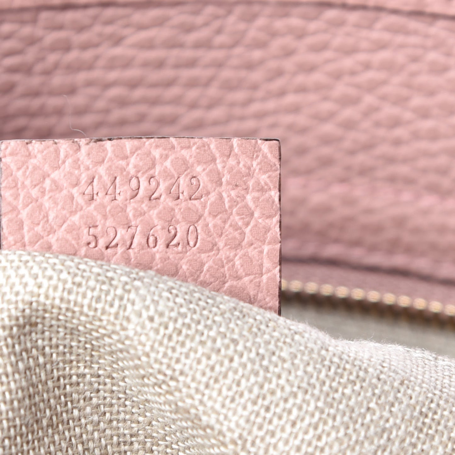 Monogram Bree Zippered Tote Beige Soft Pink
