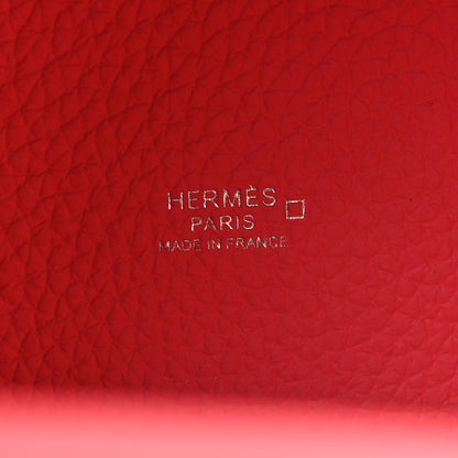 Hermes Taurillon Clemence Matte Alligator Picotin Lock Touch 18 PM Rose Azalee Bougainvillier 6 of 13