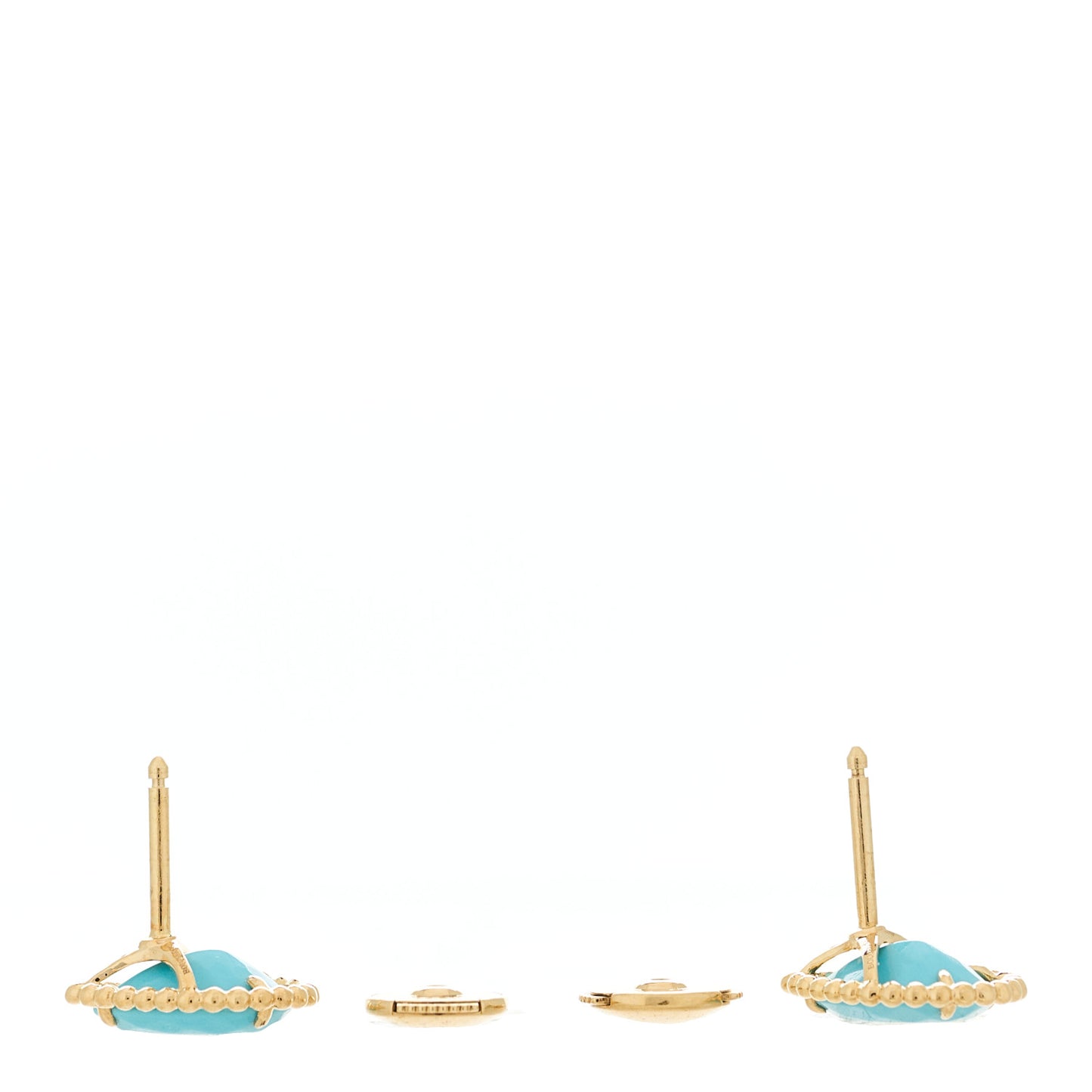 18K Yellow Gold Turquoise Serpent Boheme Stud Earrings