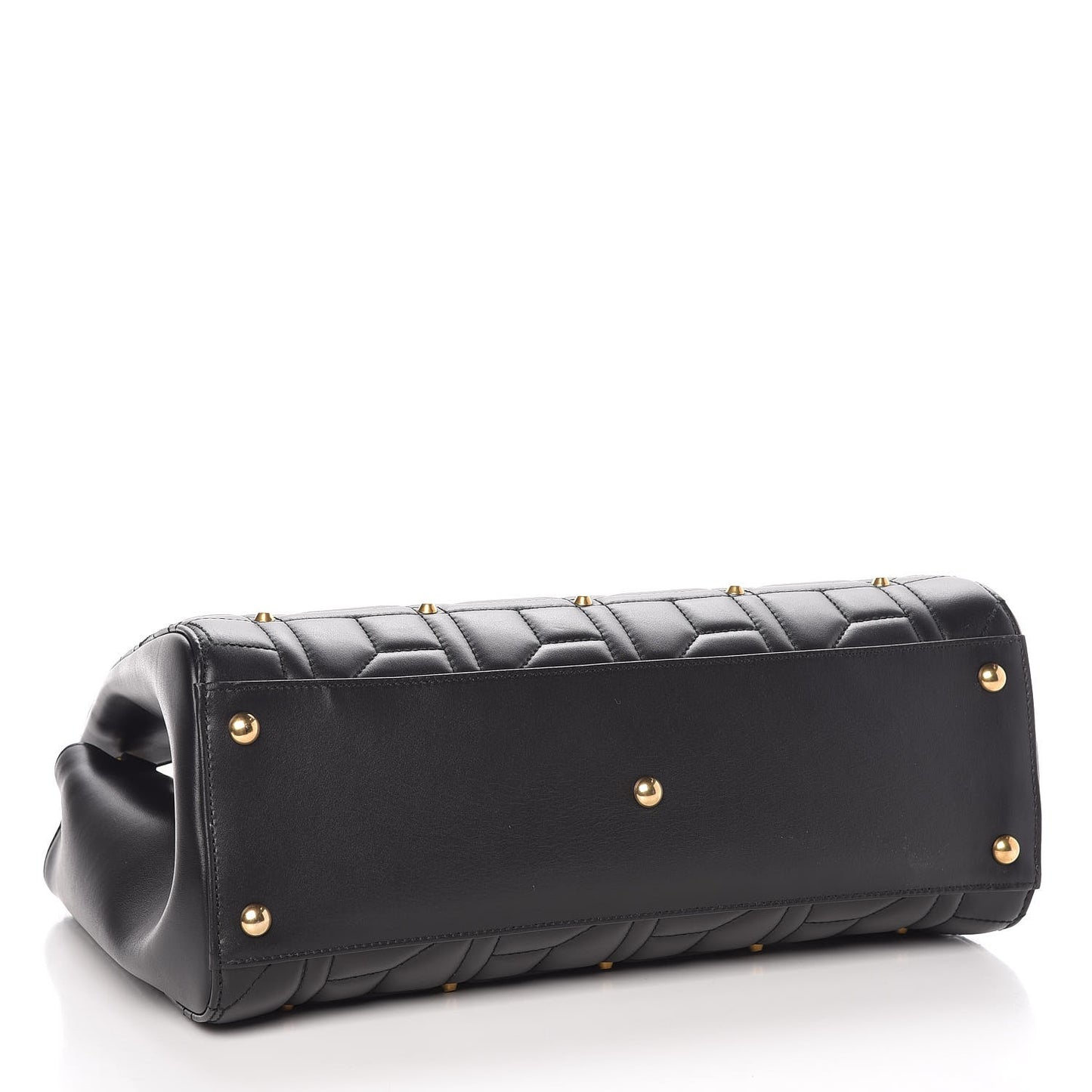 Calfskin Matelasse Studded Medium GG Marmont Tote Black