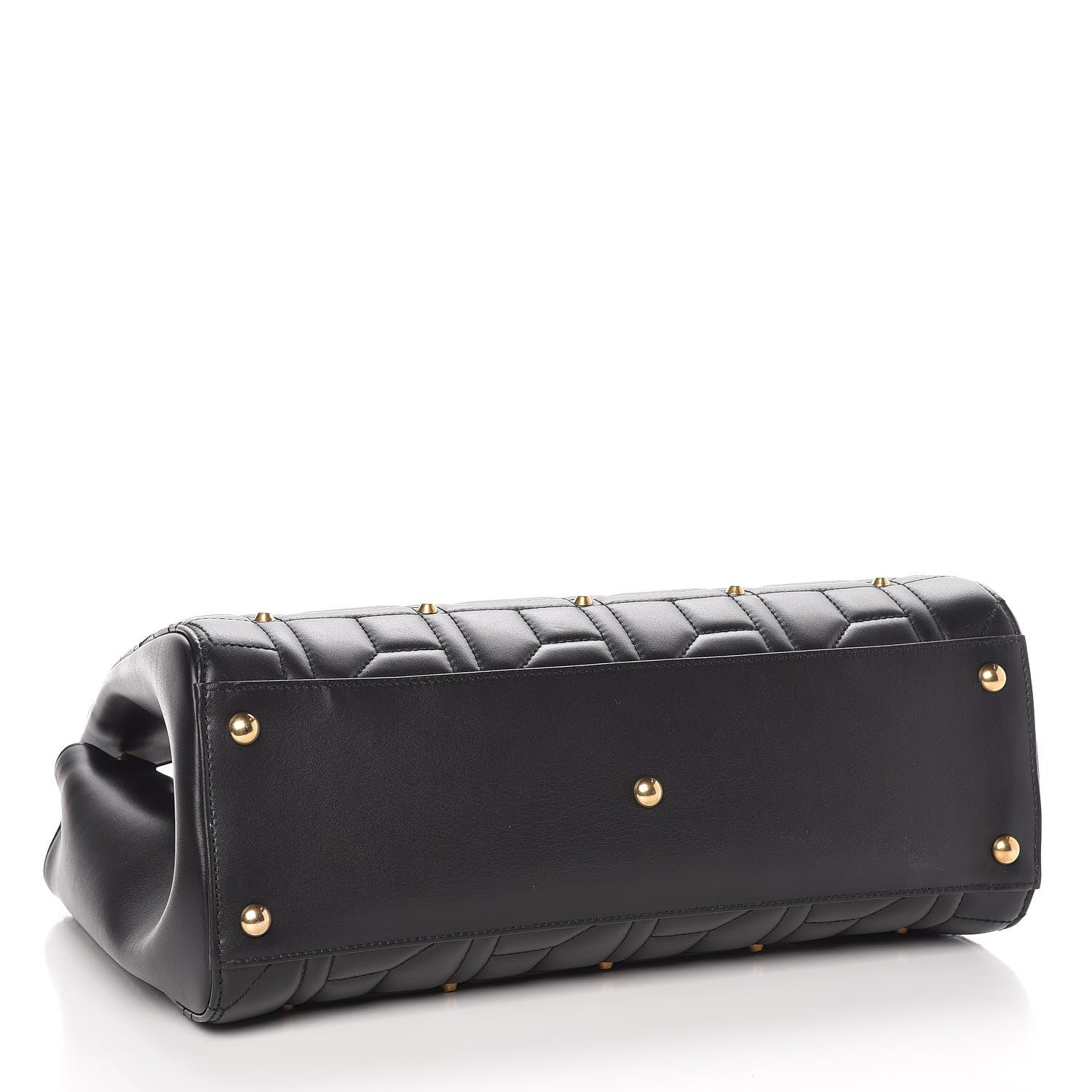 Gucci Calfskin Matelasse Studded Medium GG Marmont Tote Black 5 of 8