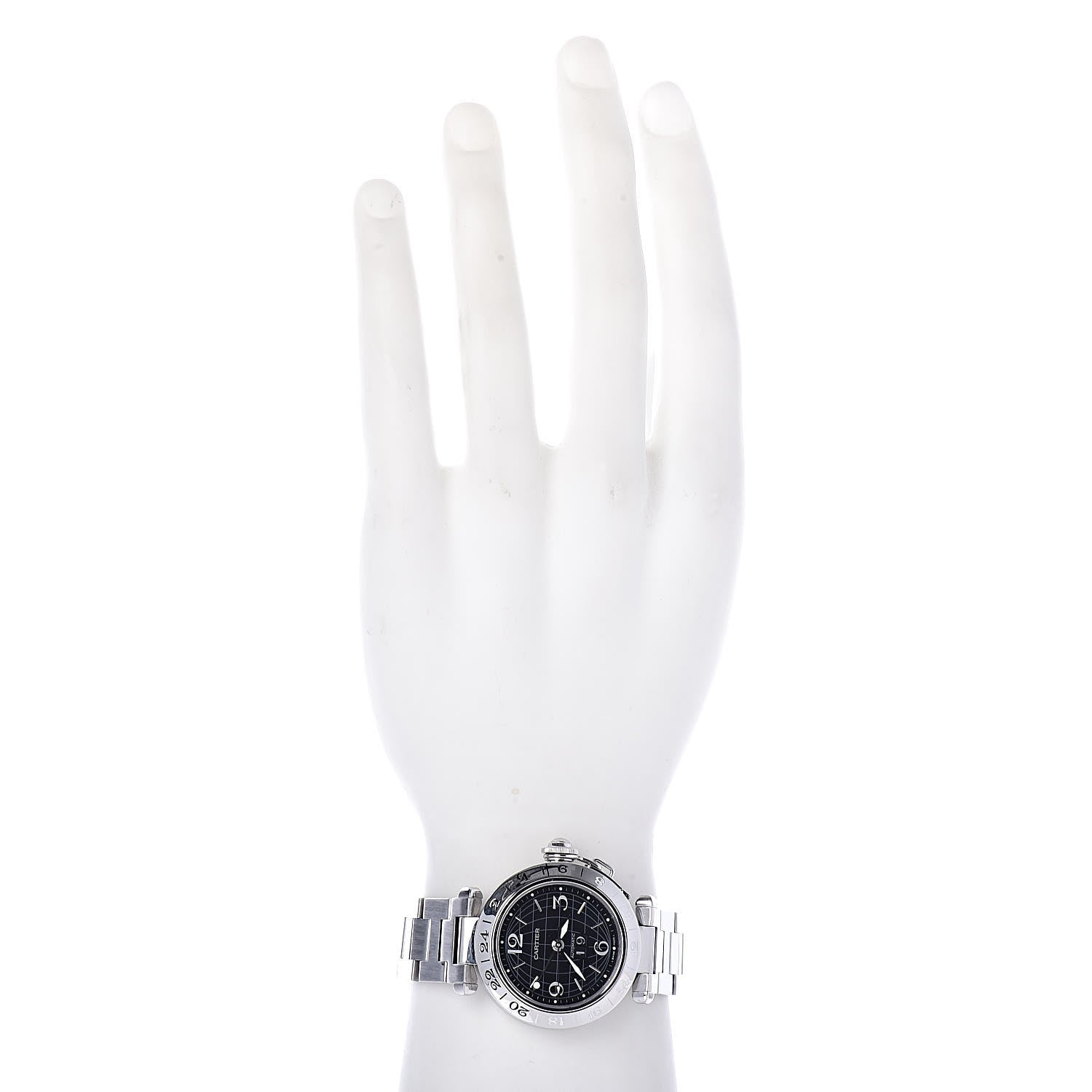 Cartier Stainless Steel 35mm Pasha C Big Date Automatic Watch Black 2 of 7