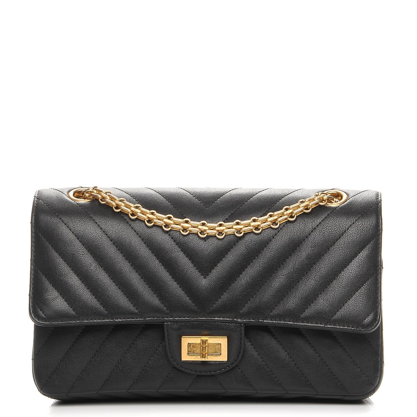 Sheepskin Chevron Quilted 2.55 Reissue 225 Flap Black