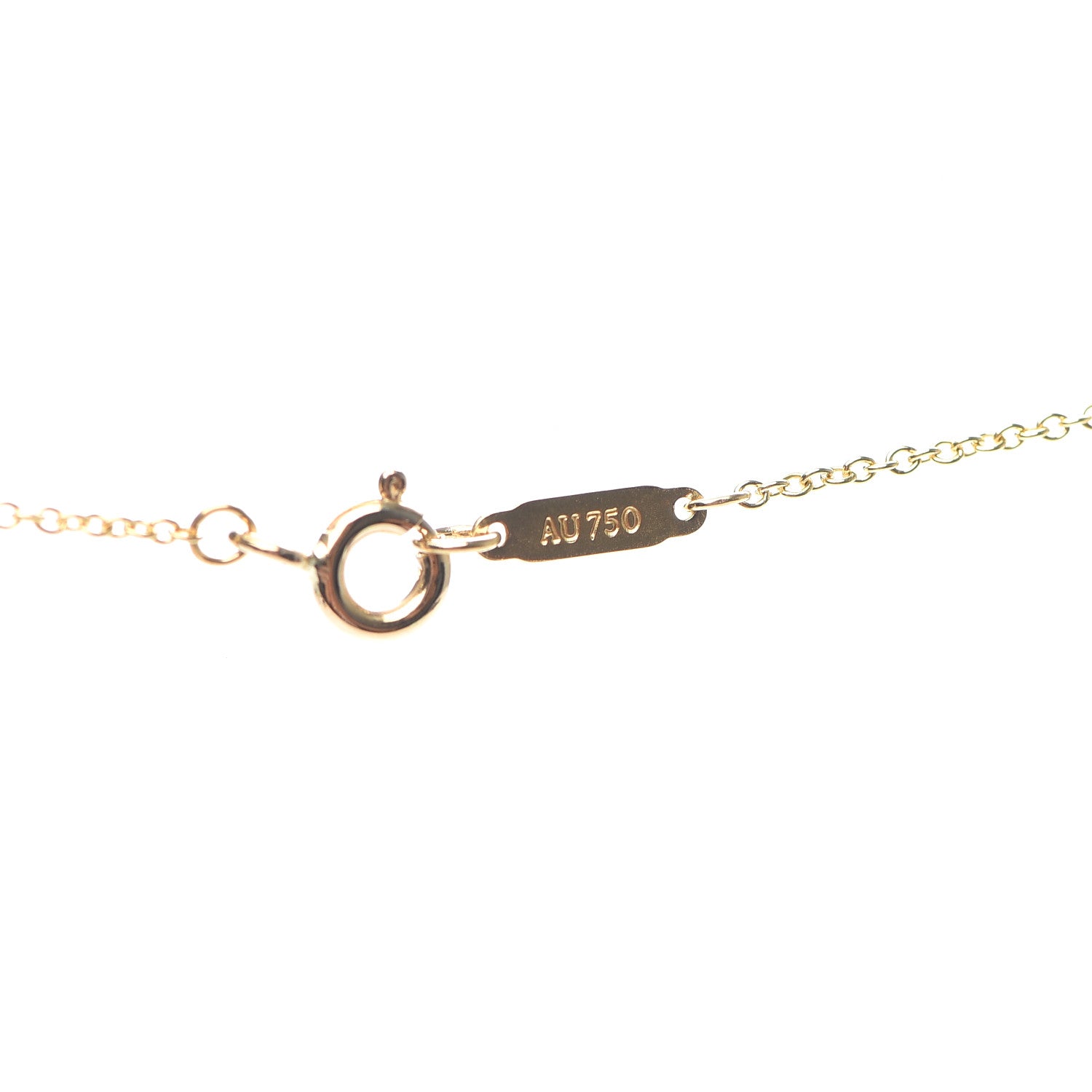 Tiffany 18K Yellow Gold Knot Key Pendant Necklace 4 of 5