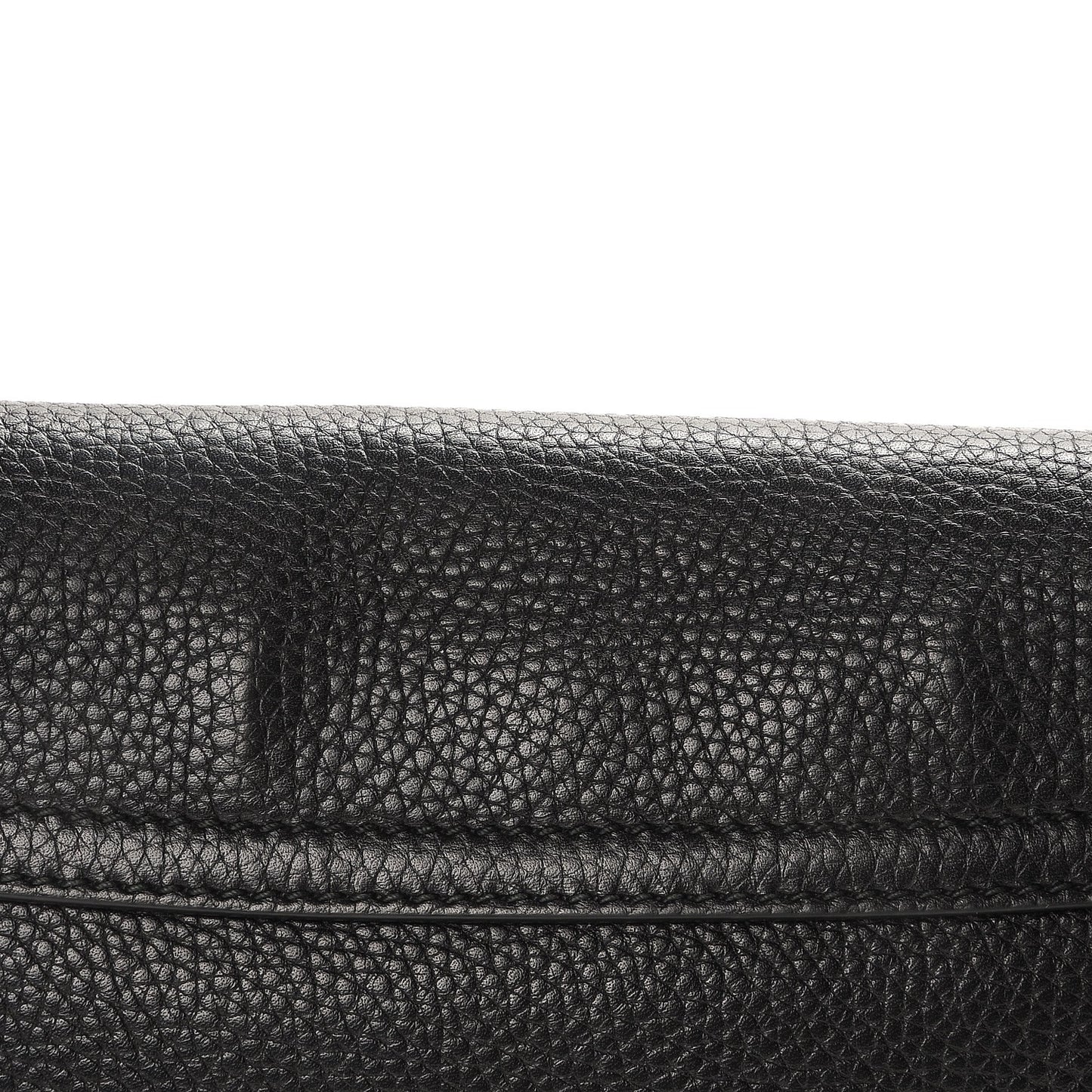 Pebbled Calfskin Medium Soho Flap Crossbody Black