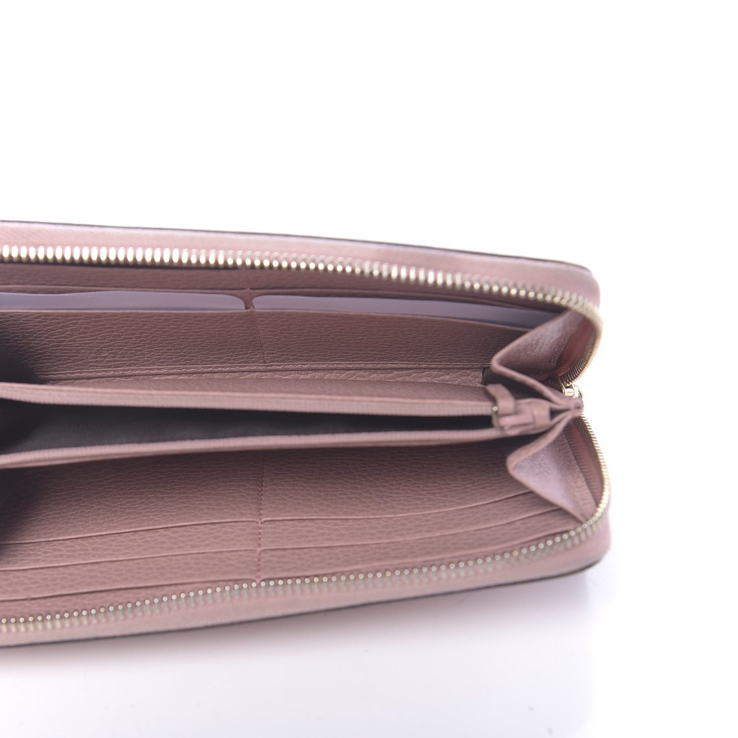 Dollar Calfskin GG Zip Around Wallet Soft Pink