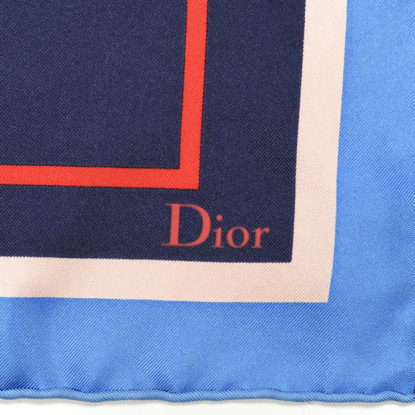 Silk Floral Square Scarf Blue Multicolor