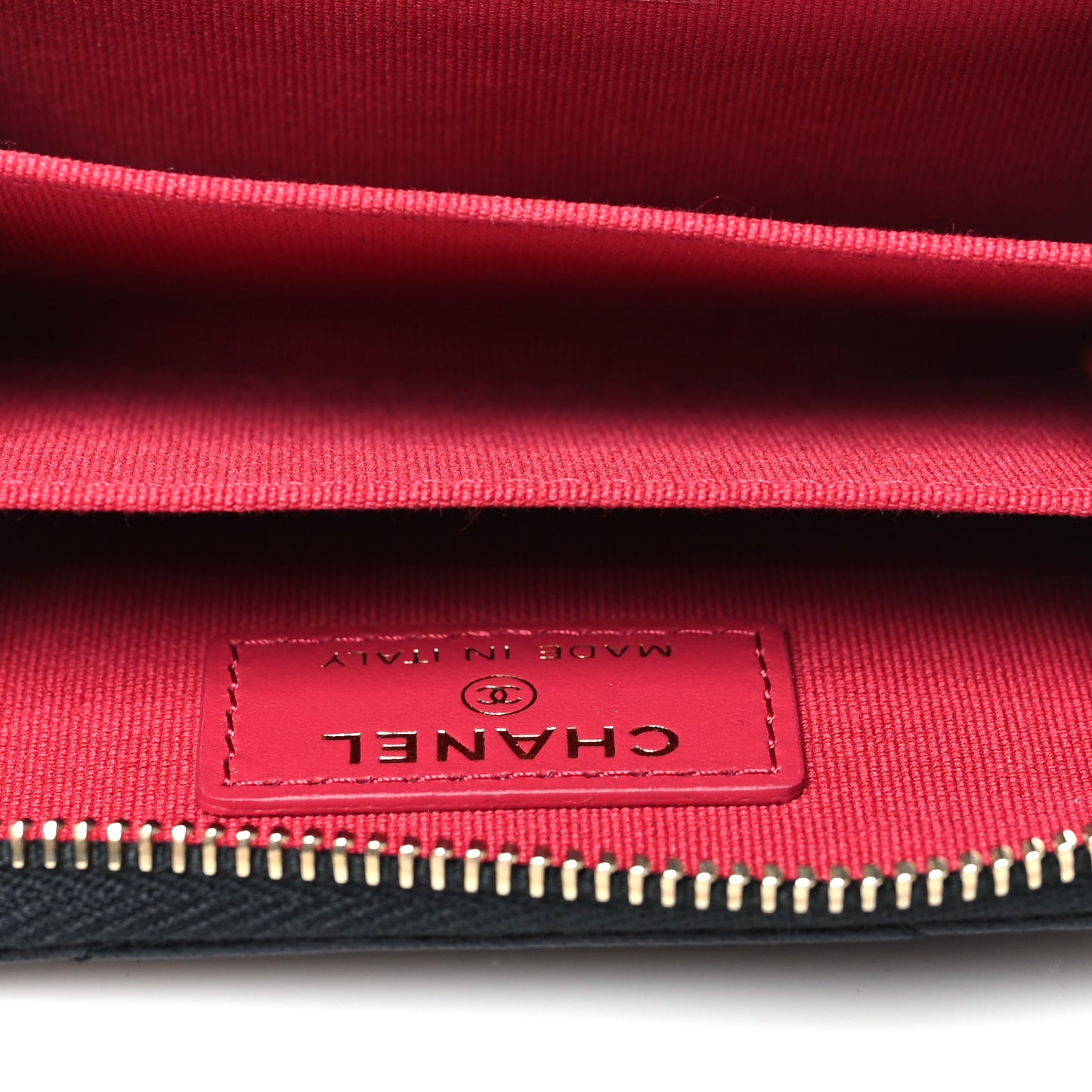 Lambskin Quilted Chanel 19 Zip Around Coin Purse Wallet Black
