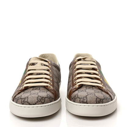 Gucci GG Supreme Monogram Fake/Not Mens Ace Sneakers 8.5 Beige New Shamarock Brown Sugar 2 of 10