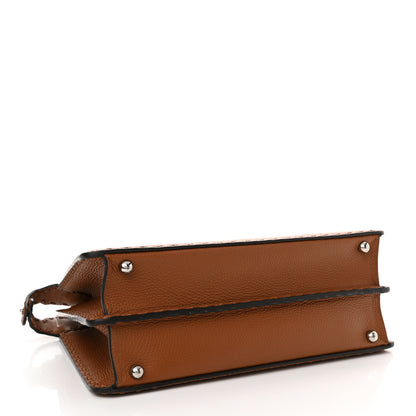 Fendi Cuoio Romano Selleria Bi-Color Medium Peekaboo Iconic Satchel Mou Deserto 4 of 11
