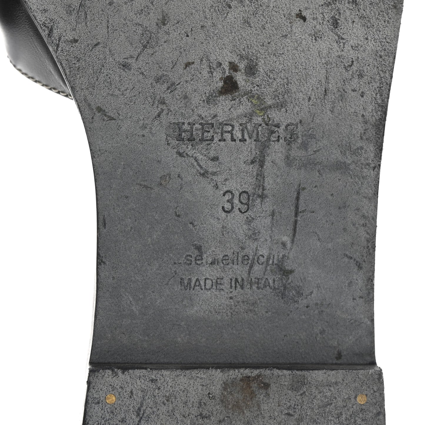 Box Calfskin Oran Sandals 39 Black