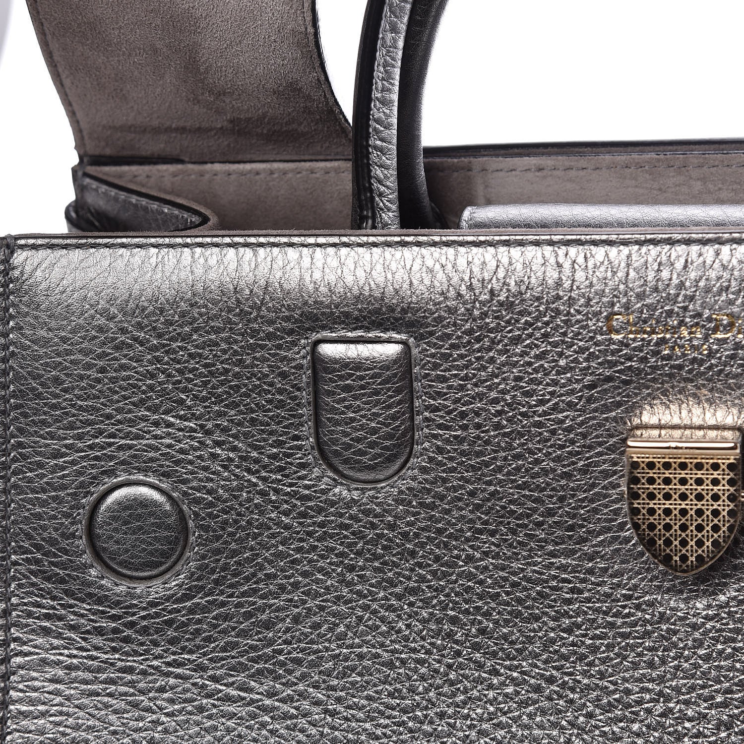 Christian Dior Metallic Grained Calfskin Medium Diorever Flap Silver 12 of 18