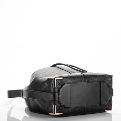 Alexander Wang Pebbled Calfskin Prisma Drawstring Hobo Black Rose Gold Hardware 4 of 9