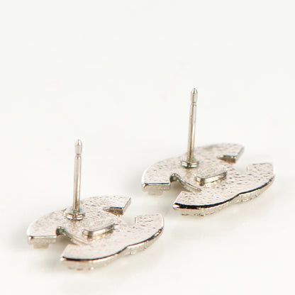 Chanel Crystal CC Earrings Silver 4 of 5