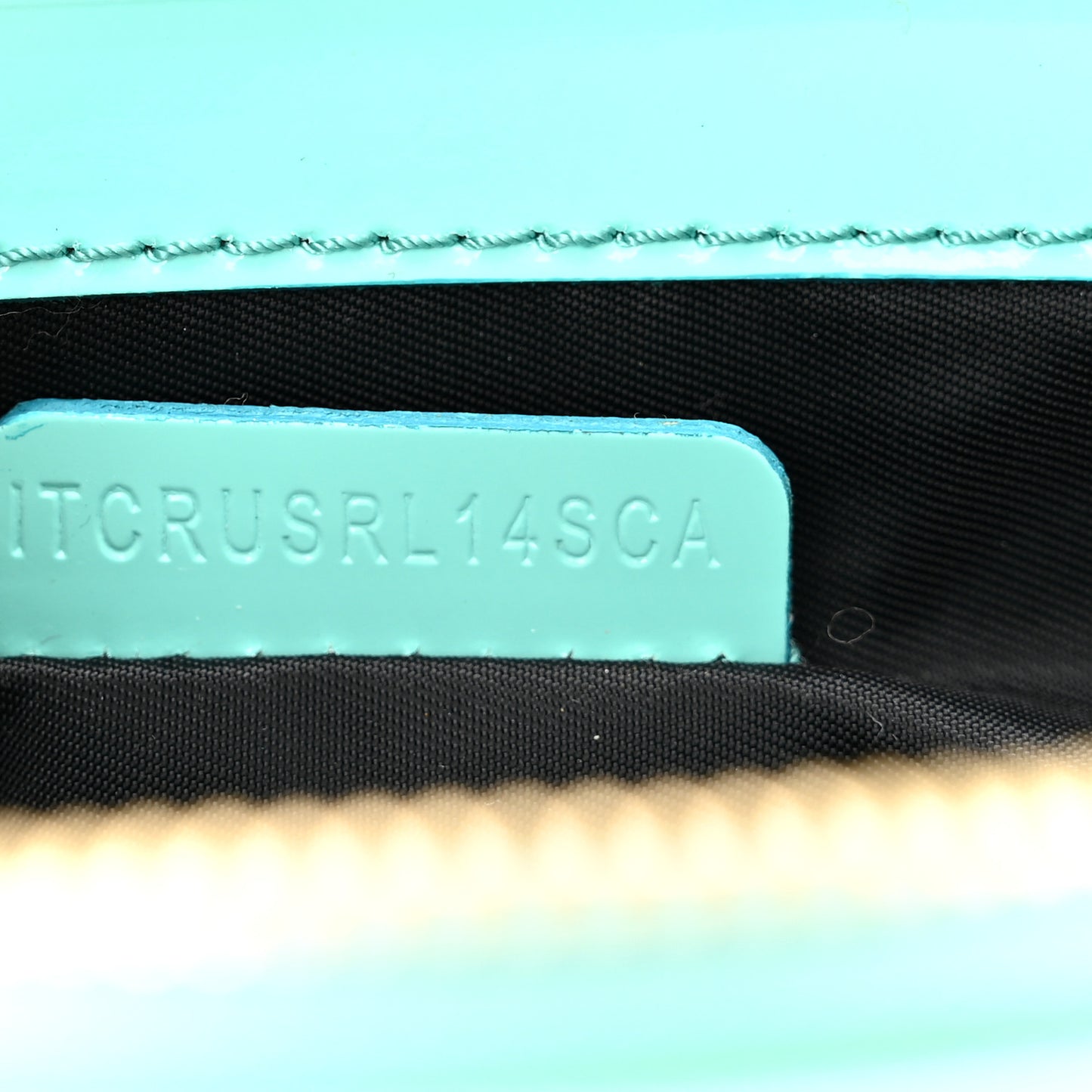 Patent Bridle Calfskin Parmoor Clutch Bag Turquoise