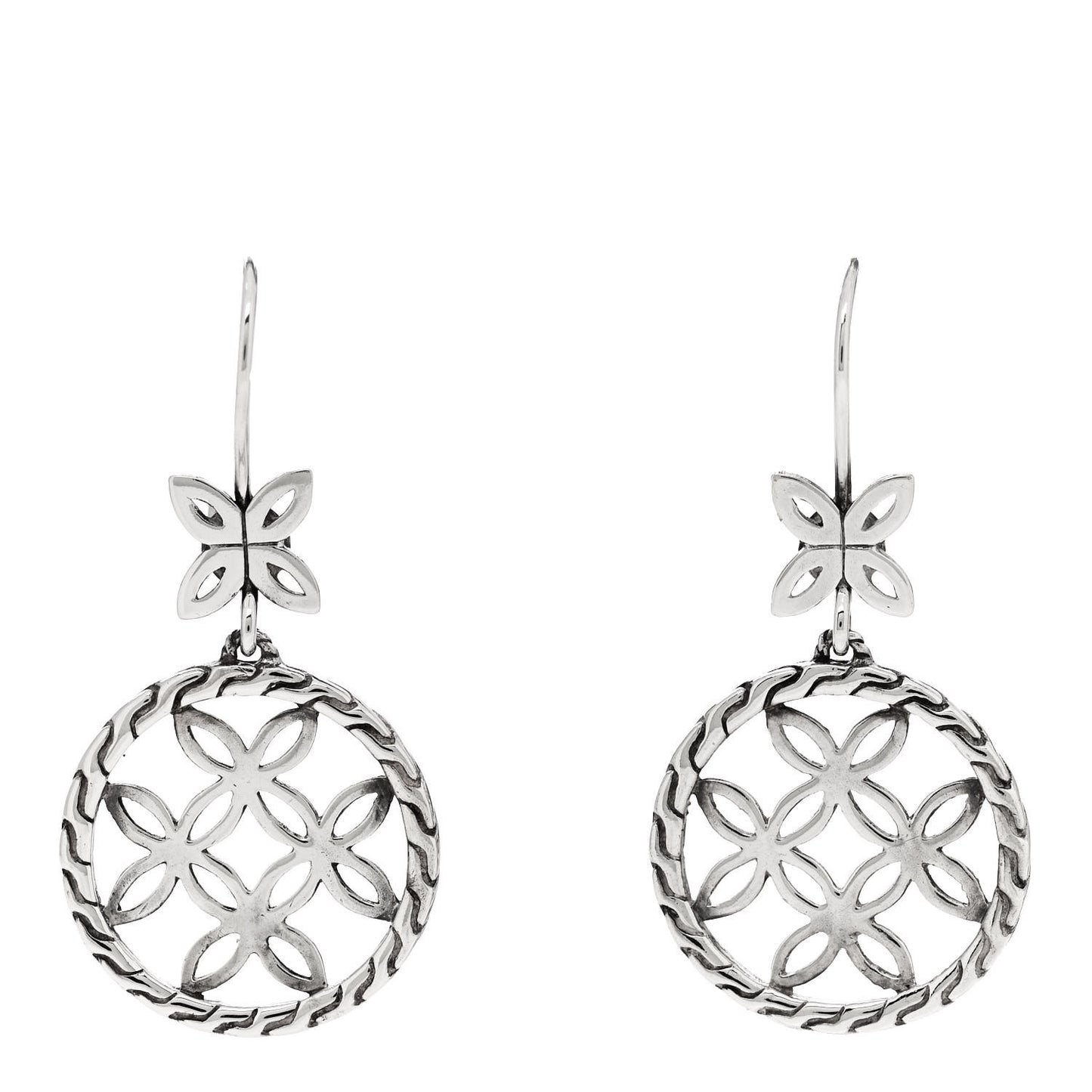 Sterling Silver Batu Kawung Earrings