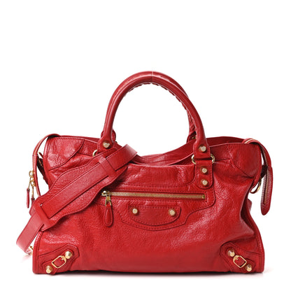 Balenciaga Agneau Giant 12 Gold Hardware City Rouge Lipstick 1 of 11