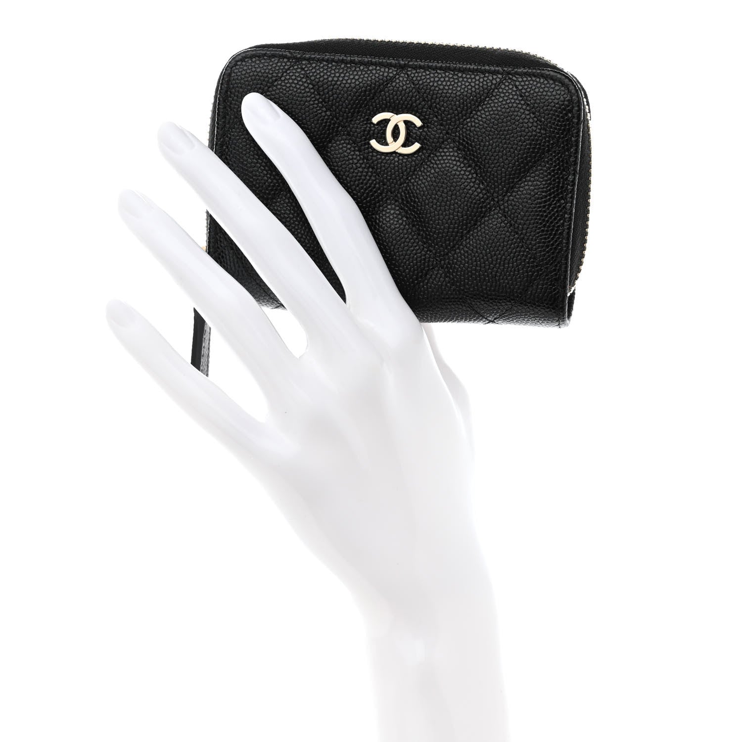 Chanel Caviar Quilted Classic Zipped Coin Purse Black 2 of 8
