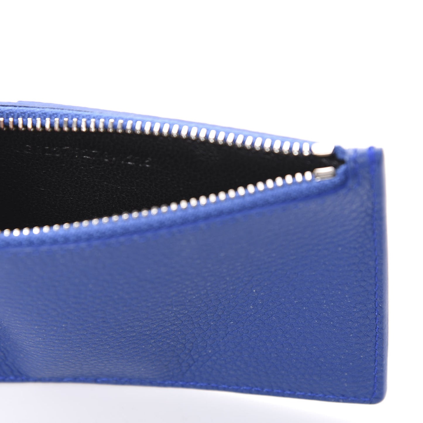 Grained Calfskin 5 Fragments Zip Pouch Card Holder Deep Marjorelle