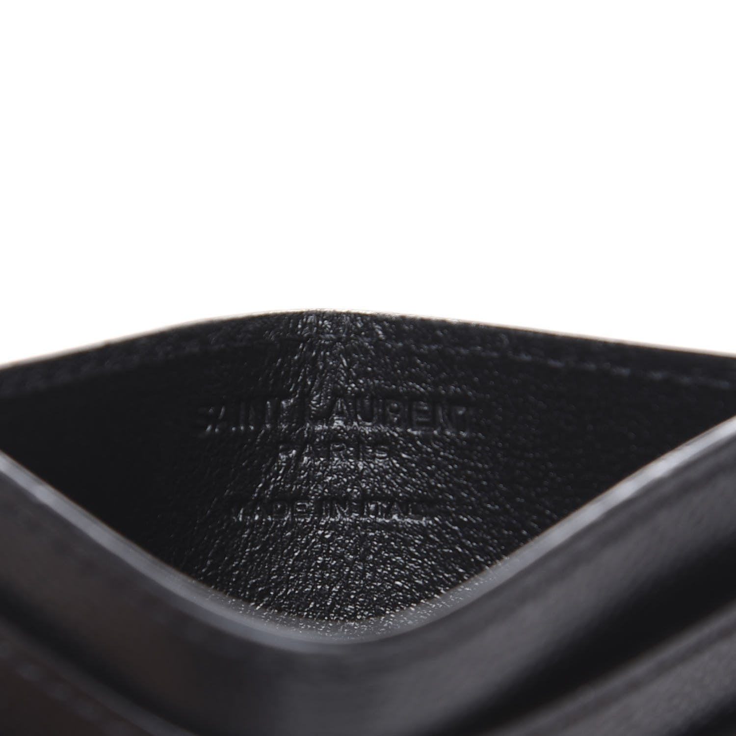 Saint Laurent Grain De Poudre Card Case Black 5 of 7