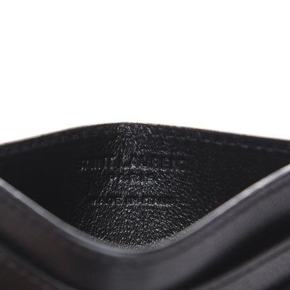 Saint Laurent Grain De Poudre Card Case Black 5 of 7