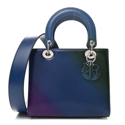 Christian Dior Box Calfskin Gradient Medium Lady Dior Purple Blue Green 1 of 11