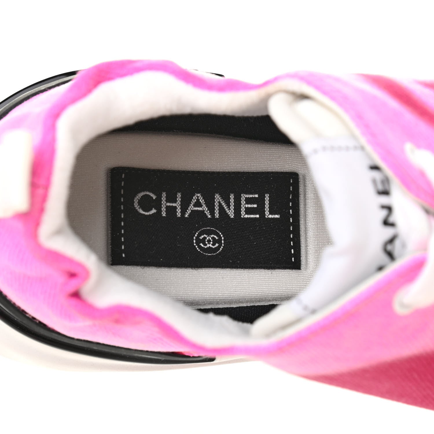 Chanel Denim Suede Calfskin Womens CC Sneakers 37 Pink 6 of 7