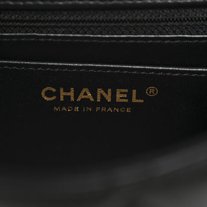 Chanel Shiny Lambskin Quilted Pearl Twist Mini Square Flap Black 6 of 11