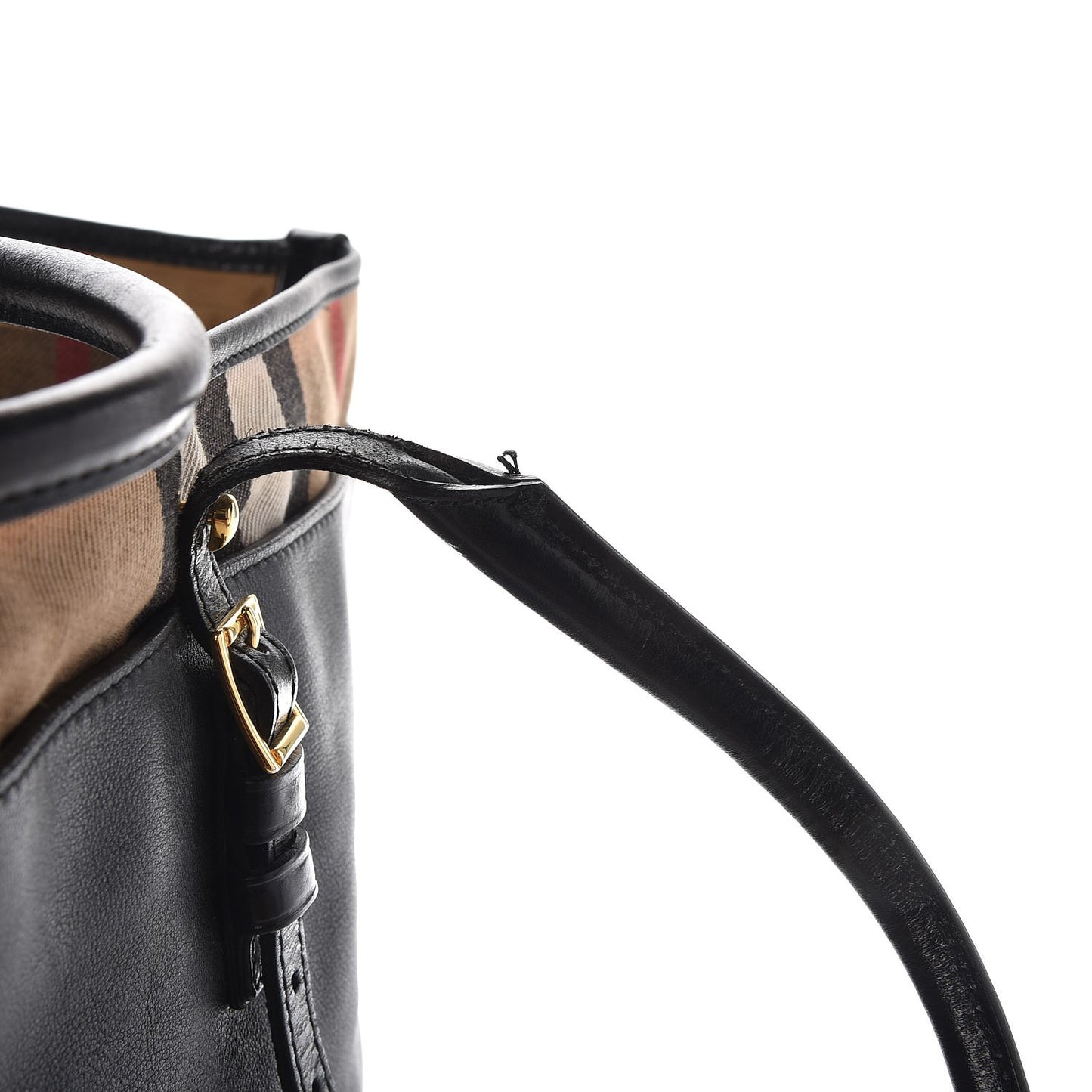 Calfskin House Check Medium Salisbury Tote Black
