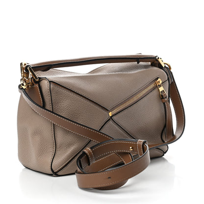 Loewe Grained Calfskin Small Puzzle Bag Sand Mink 3 of 9