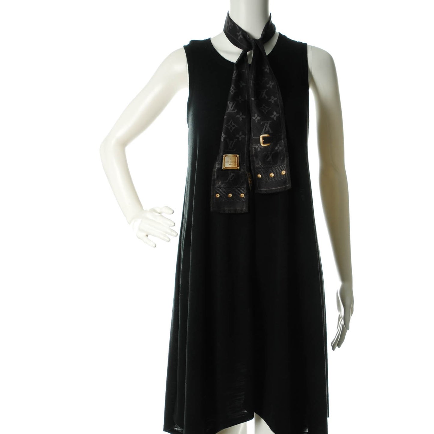 Silk Monogram New Denim Bandeau Black