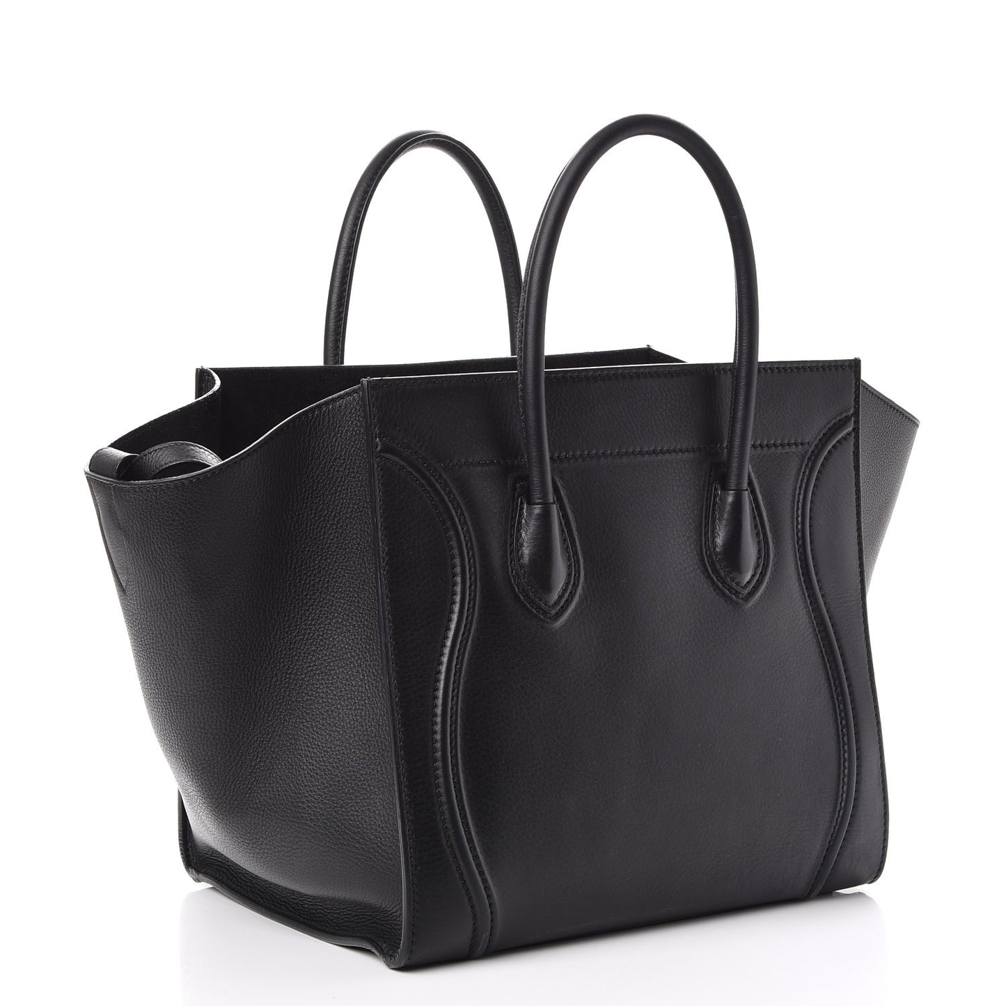 Supple Calfskin Medium Phantom Luggage Black