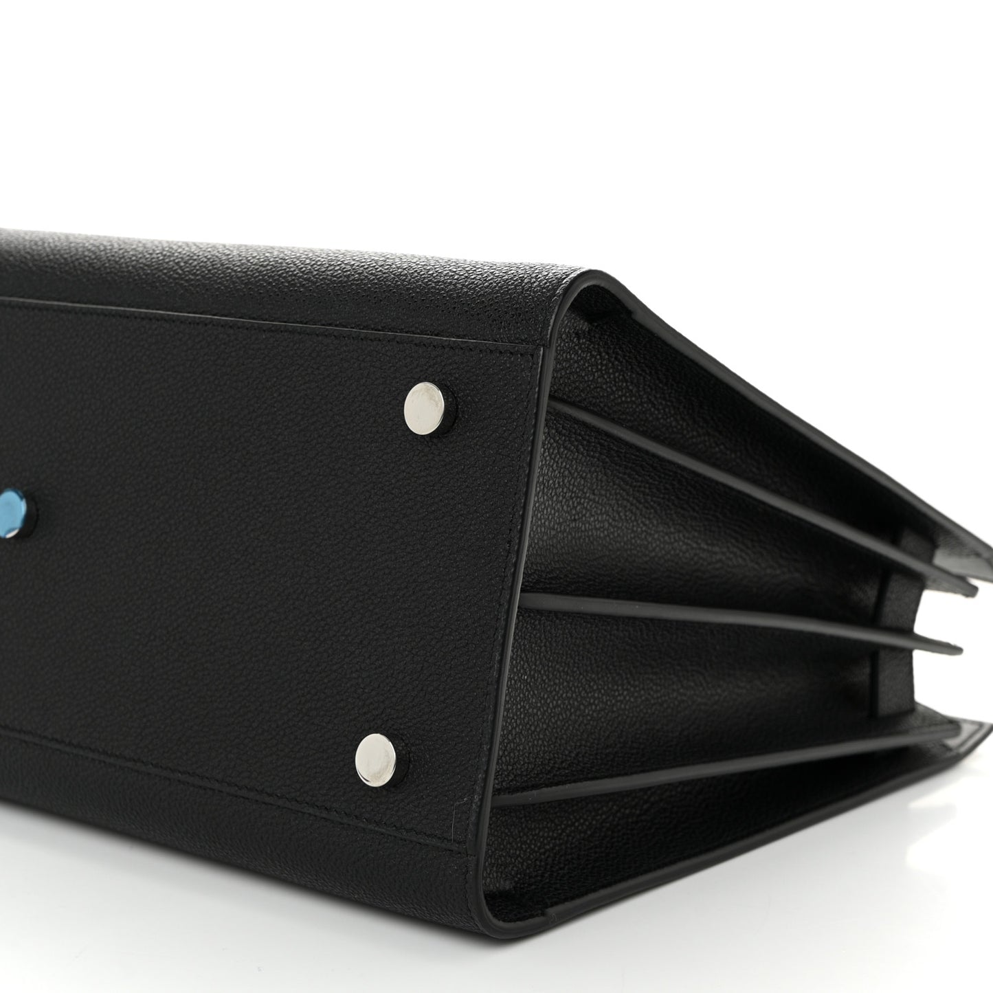 Grained Calfskin Small Sac De Jour Black