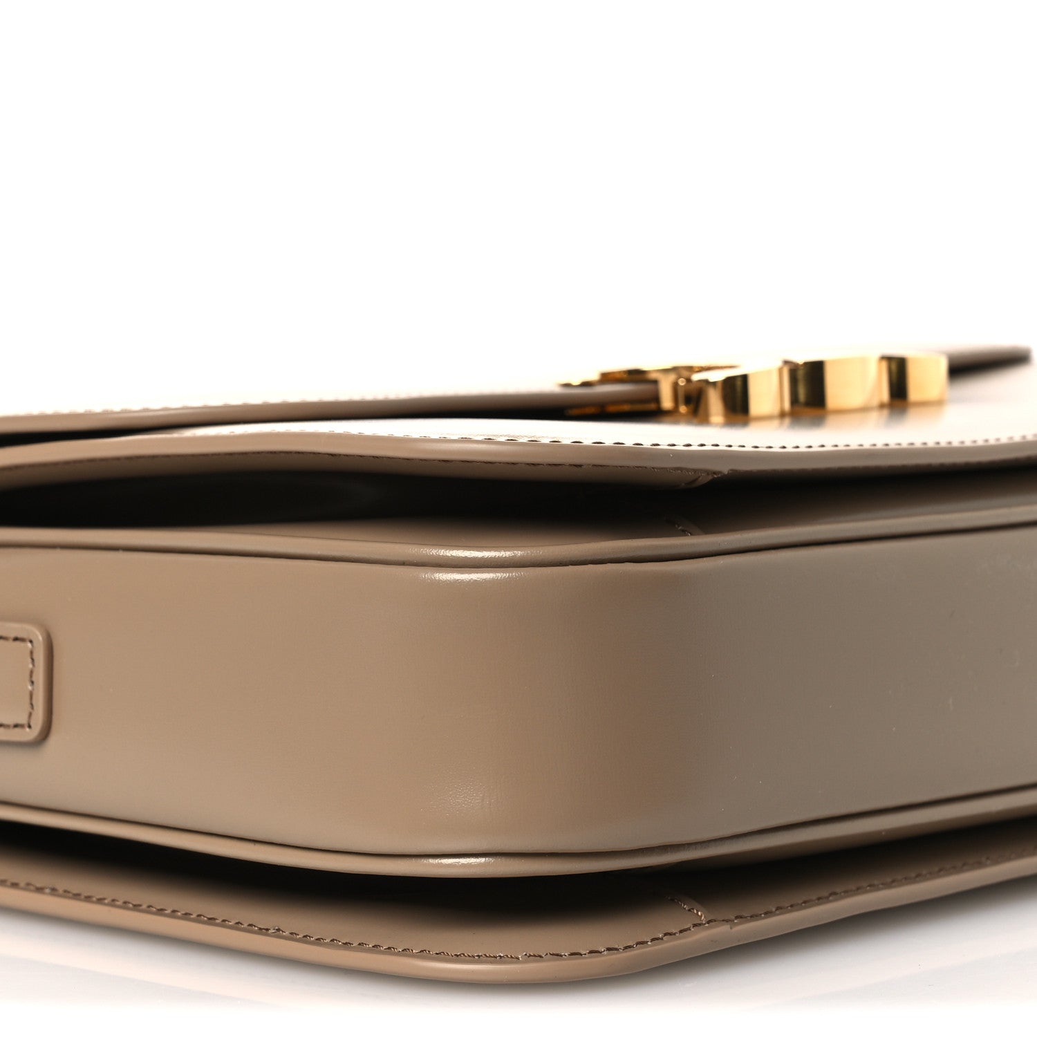Celine Shiny Calfskin Medium Triomphe Smoked Brown 11 of 14