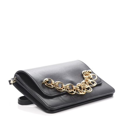 Chloe Smooth Calfskin Drew Bijou Clutch Black 4 of 8