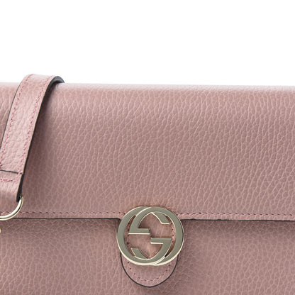 Gucci Dollar Calfskin Interlocking G Chain Wallet Soft Pink 8 of 9