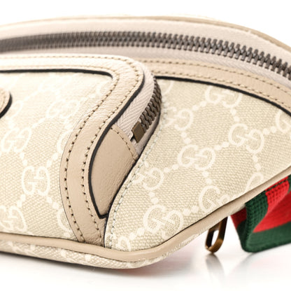 Gucci GG Supreme Monogram Textured Calfskin Web Retro Interlocking G Belt Bag Beige Mystic White Oatmeal 10 of 13