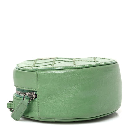 Chanel Lambskin Stitch Round Clutch With Chain Green 4 of 10