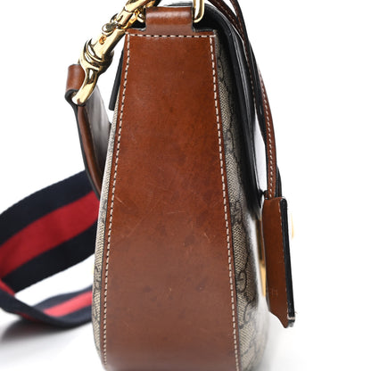 Gucci GG Supreme Monogram Web Medium Padlock Messenger Shoulder Bag Black 18 of 19