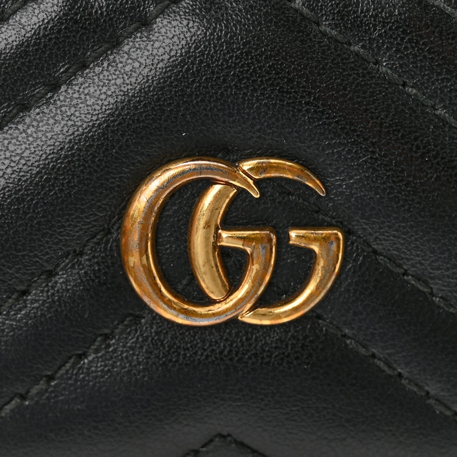 Gucci Calfskin Matelasse GG Marmont Card Holder Black 7 of 10