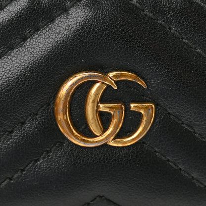 Gucci Calfskin Matelasse GG Marmont Card Holder Black 7 of 10